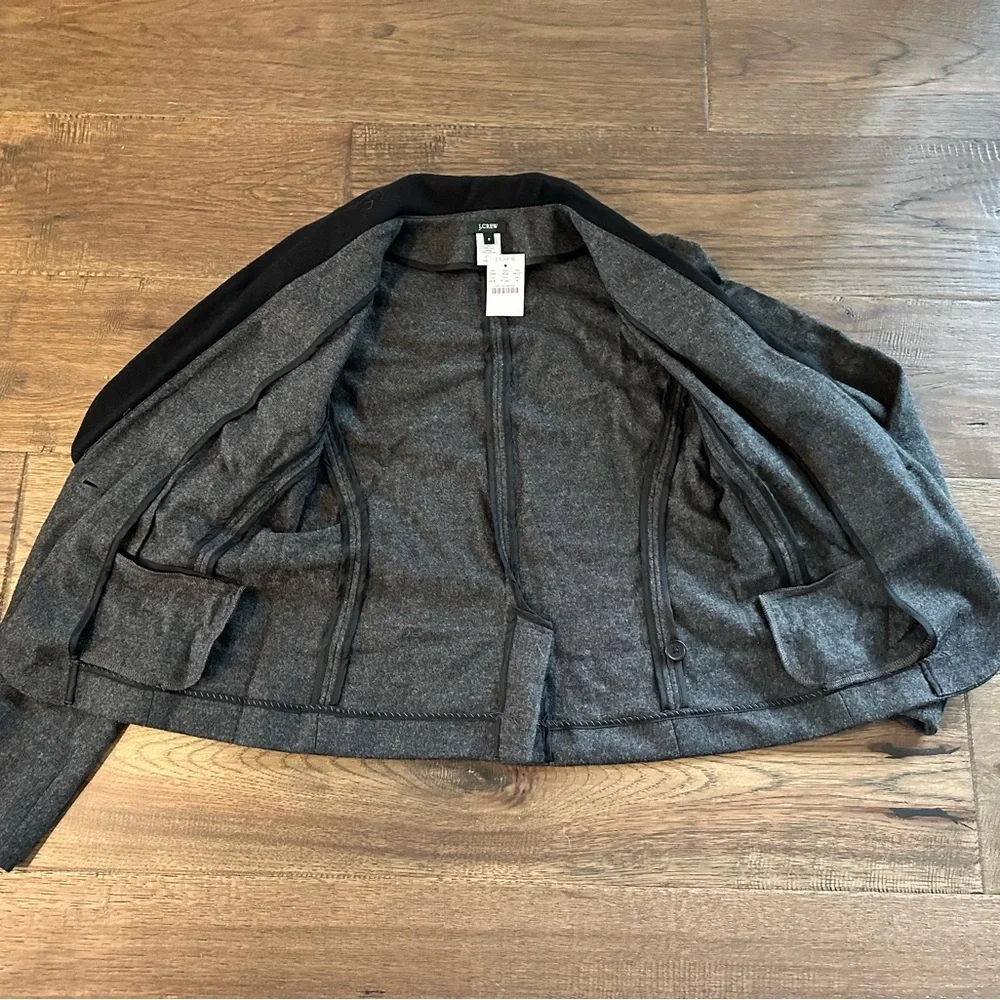J. Crew Wool Tuxedo Jacket Short Blazer